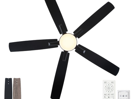 Mordern Flush Mount Ceiling Fan With Light And Remote Control