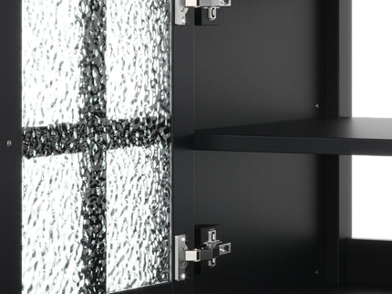 Bathroom Vanity With Ceramic Sink, Adjustable & Open Shelf