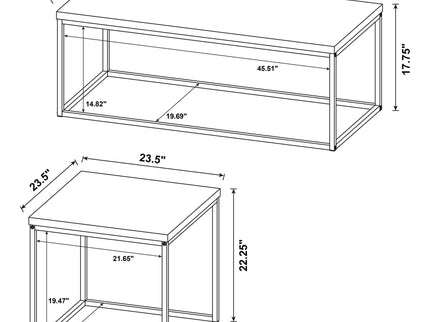 Rosey - 3 Piece Coffee Table Set - Mango Color