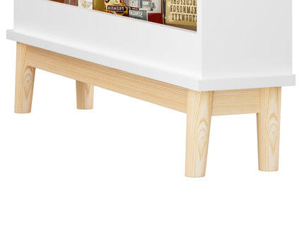 Wall Mounted Bookshelf, 3 Front Facing Display Shelves For Toddler Bedroom - White