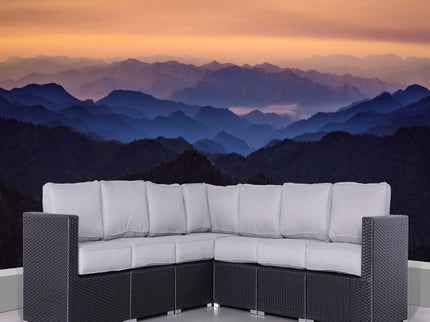 Luxurious Wicker Patio Sectional With Weather Resistant Sunbrella Cushions
