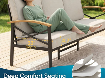 Outdoor Loveseat With Washable Cushions
