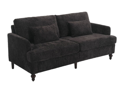 Mid Century Modern Fabric Loveseat Sofa, 2 Seat Upholstered Couch