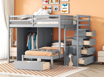 Bunk Bed With Wardrobe, Drawers