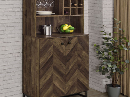 Harlie - 2 Door Wine Cabinet - Oak