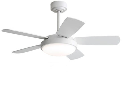 42" Ceiling Fan With 22W LED Light And Remote Control Blades Reversible DC Motor - White