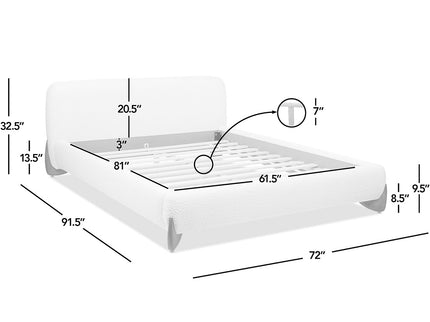 Alpine - Puffy Modern Platform Bed