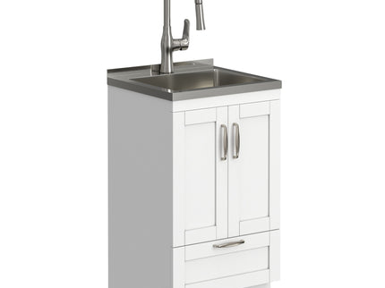 Reed - Deluxe Laundry Cabinet With Pull-Out Faucet And Stainless Steel Sink