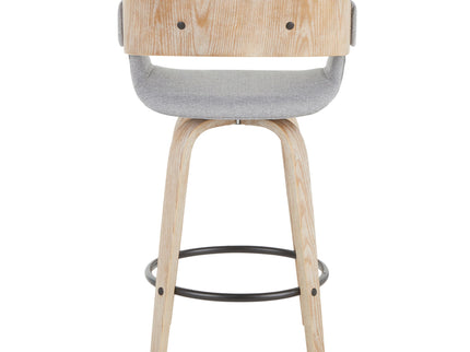 Elisa - Farmhouse Counter Stool (Set of 2) - White Washed / Gray