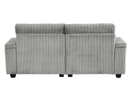 Modern Chaise Sofa With Adjustable Backrest, Cup Holders, Phone Holder & Storage Compartments For Living Room
