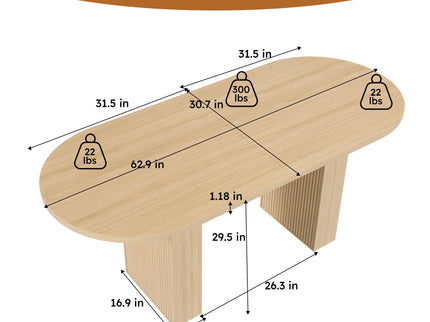 Modern Farmhouse Oval Dining Table With Slim Base