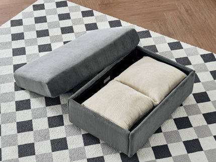 Comfy Oversized Chaise Lounge Chair With Ottoman And Storage