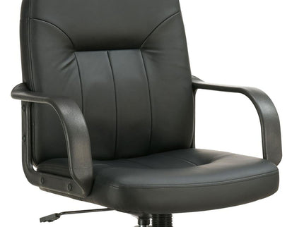 Office Chair With Casters Ergonomic Design For Workspaces - Black