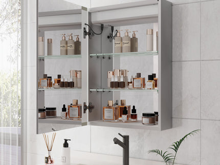Bathroom Medicine Cabinet With Lights, LED Medicine Cabinet With Mirror, Lighted Medicine Cabinet With Defogger