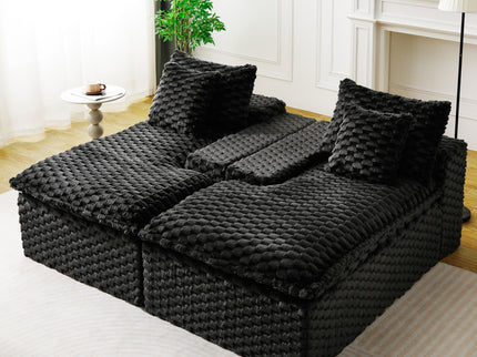 Double Chaise Lounge With Full Compressed Sponge