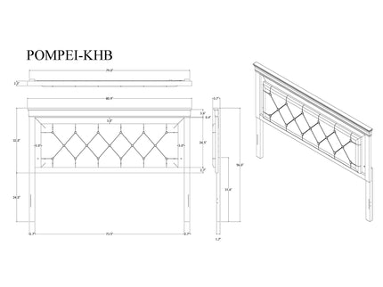Shaker - 5 Pieces Bedroom Set With Crystal Inspired Tufted Headboard And LED Lighting