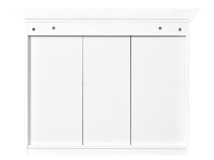 Bathroom Medicine Cabinet With Mirror, 5 Adjustable Closed Shelves, Wall-Mounted - White