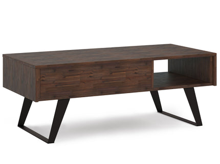 Lowry - Lift Top Coffee Table - Distressed Charcoal Brown