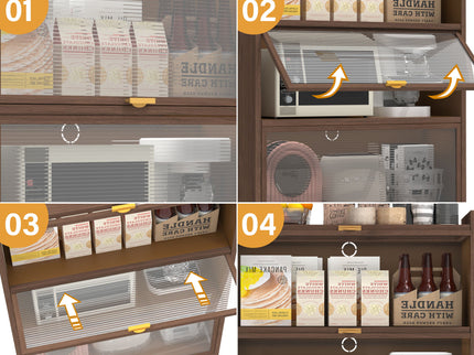 Flip Doors Cabinet, With Ample Storage Space