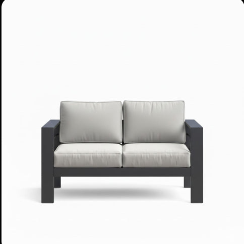 All-Weather Patio Loveseat With Thick Cushions
