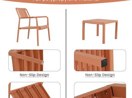 3 Piece Indoor / Outdoor Leisure Table And Chair Set