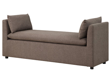 Isiah - Raised Arm Accent Bench - Brown
