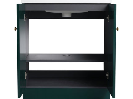 Contemporary Freestanding Bathroom Vanity With Resin Sink & Soft-Close Cabinet Doors