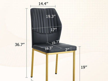 Luxury Simple Chair With Metal Leg