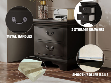 Nightstand With 2 Drawers