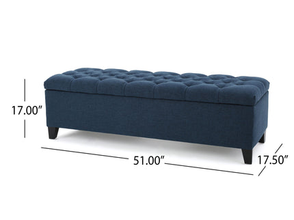 Glouster - Contemporary Storage Ottoman With Button Tufted Design
