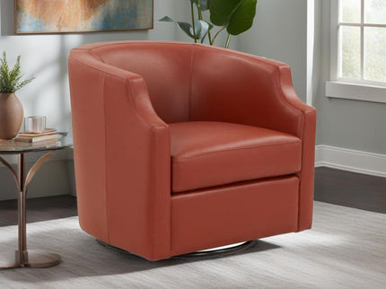 Emmett - Swivel Glider Barrel Chair With Clip Arm Design