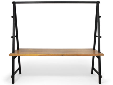 Huckleberry - Acacia Wood Outdoor Dining Table With Plant Hanger - Teak