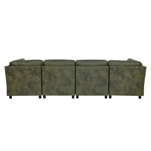 Upholstered Modular Sectional With Custom Configuration And Removable Cushions