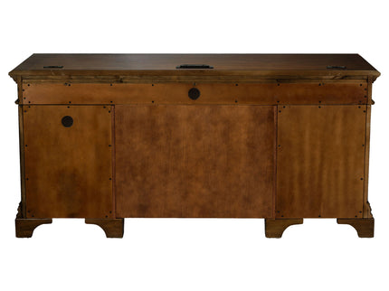 Stigham - 5 Drawer Credenza Office Desk - Oak