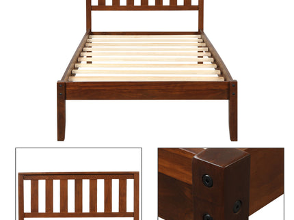 Platform Bed With Headboard, Footboard, Slat Support