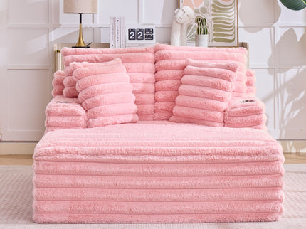 Oversized Chaise Lounge Chair Indoor With Pillows For Living Room