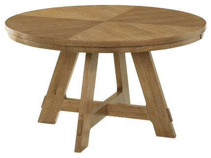 Kent - Round Dining Table - Brown Oak