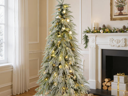 Snow Flocked Christmas Tree With LED Lights