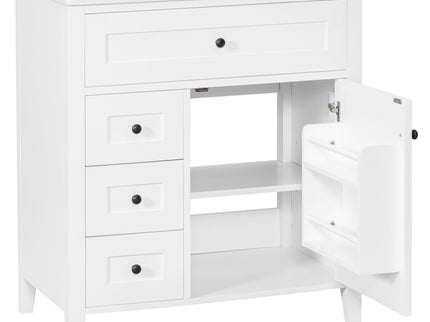 Modern Bathroom Vanity With Sink, 3 Drawers And Adjustable Shelf