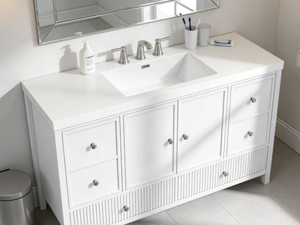 Bathroom Vanity With Separate Sink, Soft Close Doors And 4 Drawers