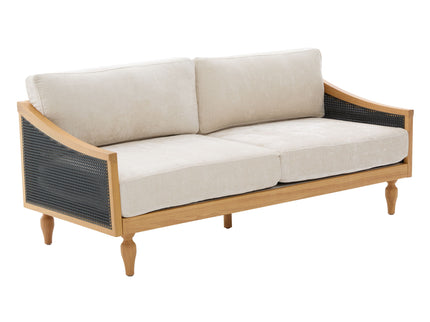 Loveseat Sofa With Armrests - Black
