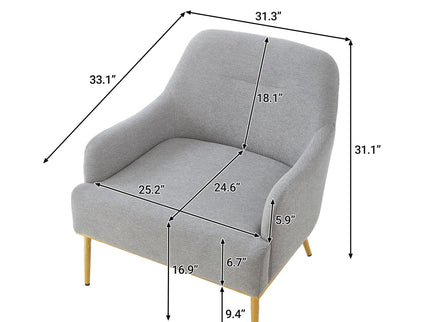 Modern Elegance Accent Chair With Curved Backrest