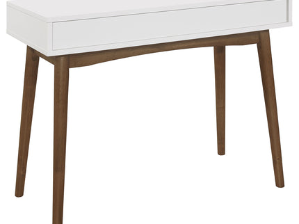 1 Drawer Writing Desk, Compact Size For Home Office - White