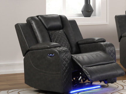 Benz - LED & Power Recliner Chair With Adjustable Headrest