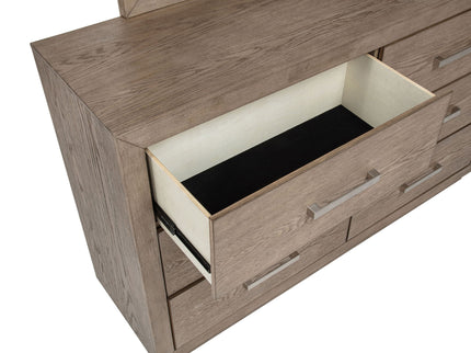 Gibbons - 6 Drawer Dresser And Mirror Set - Brown