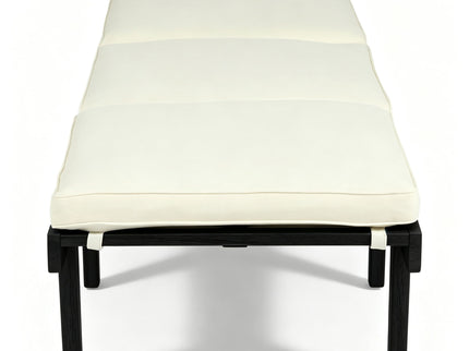Ariana - Chaise Lounge With Cushion For Outdoor - Black