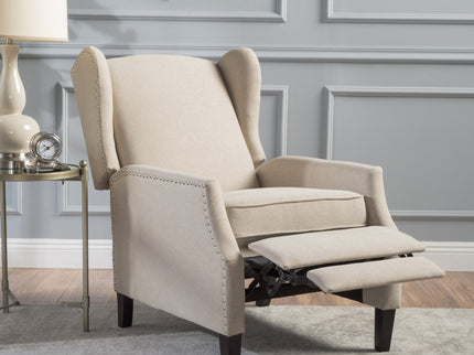 Westeros Wing Back Fabric Upholstered Recliner