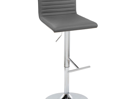 Mason - Contemporary Adjustable Barstool & Swivel With Straight T Footrest (Set of 2)