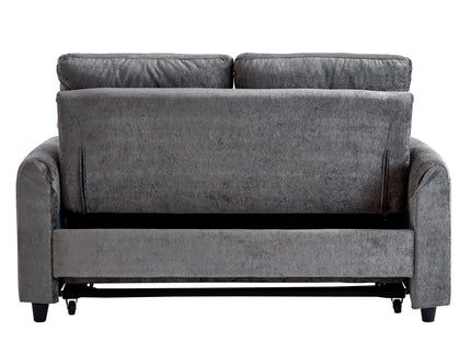 Pull Out Sofa Bed With Adjustable 3 Position Backrest, USB Charging Ports, Side Pockets
