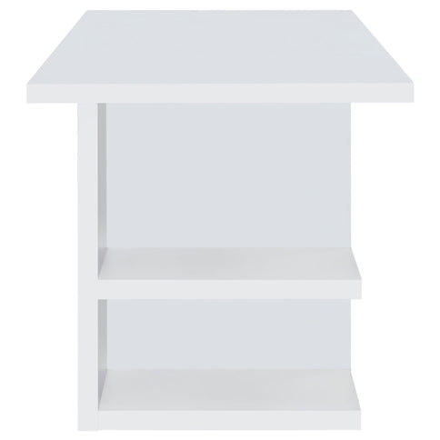 Hannah - 4 Shelf Writing Desk With Open Shelving - White